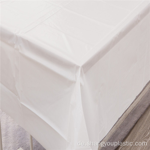 Einweg-kundenspezifische weiße PEVA-Tischdecke